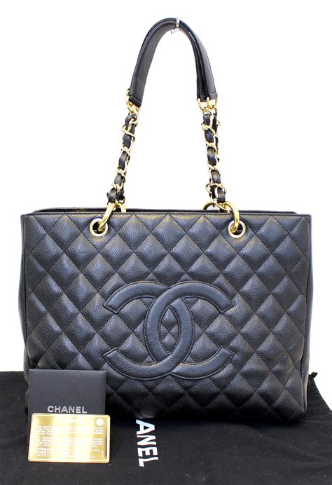 chanel black caviar leather duffle bag